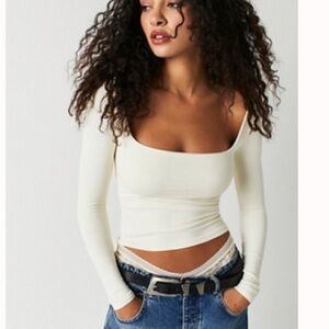 Free People Clean Lines Long Sleeve NWOT